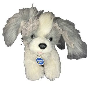 Build-A-Bear Promise Pets Dog Plush 12" Gray White Puppy Soft Stuffed Animal Toy